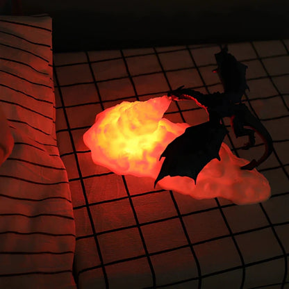 Drachenflammen-Nachtlicht - 3D-gedruckte LED-Lampe