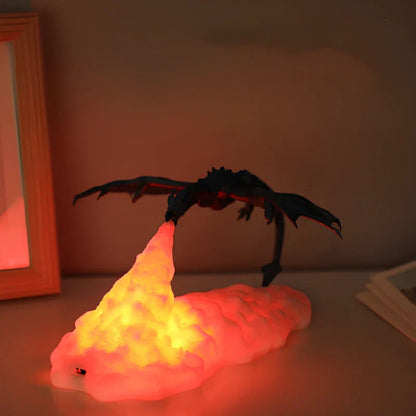 Drachenflammen-Nachtlicht - 3D-gedruckte LED-Lampe