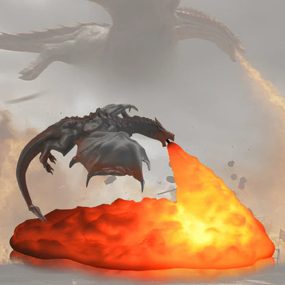 Drachenflammen-Nachtlicht - 3D-gedruckte LED-Lampe