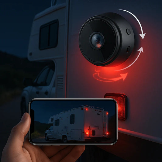 Drahtlose Rückfahrkamera mit Bewegungserkennung - Nachtsicht und 360°-Montage