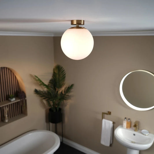Einzelkugel-Deckenlampe – Diffuses Licht mit klassischem Look
