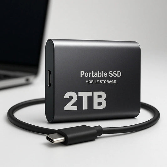 Externe Hochgeschwindigkeits-SSD 2TB - schneller Dateispeicher für Laptop und Desktop