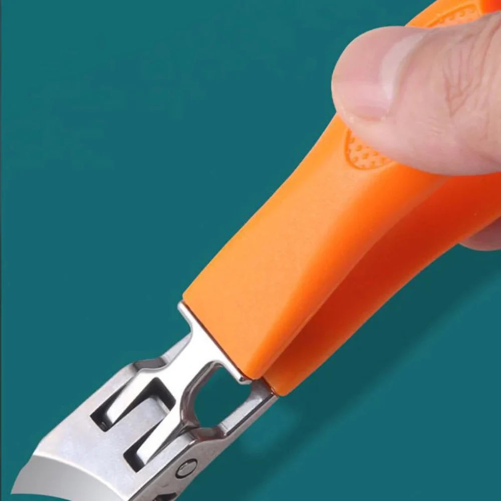 Extra Breiter Nagelknipser für Dicke Nägel – Integrierter Spritzschutz