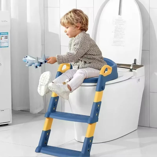 Faltbare Töpfchentrainingsleiter - Kleinkind-Toilettensitz mit Kletterstufen für Kinder