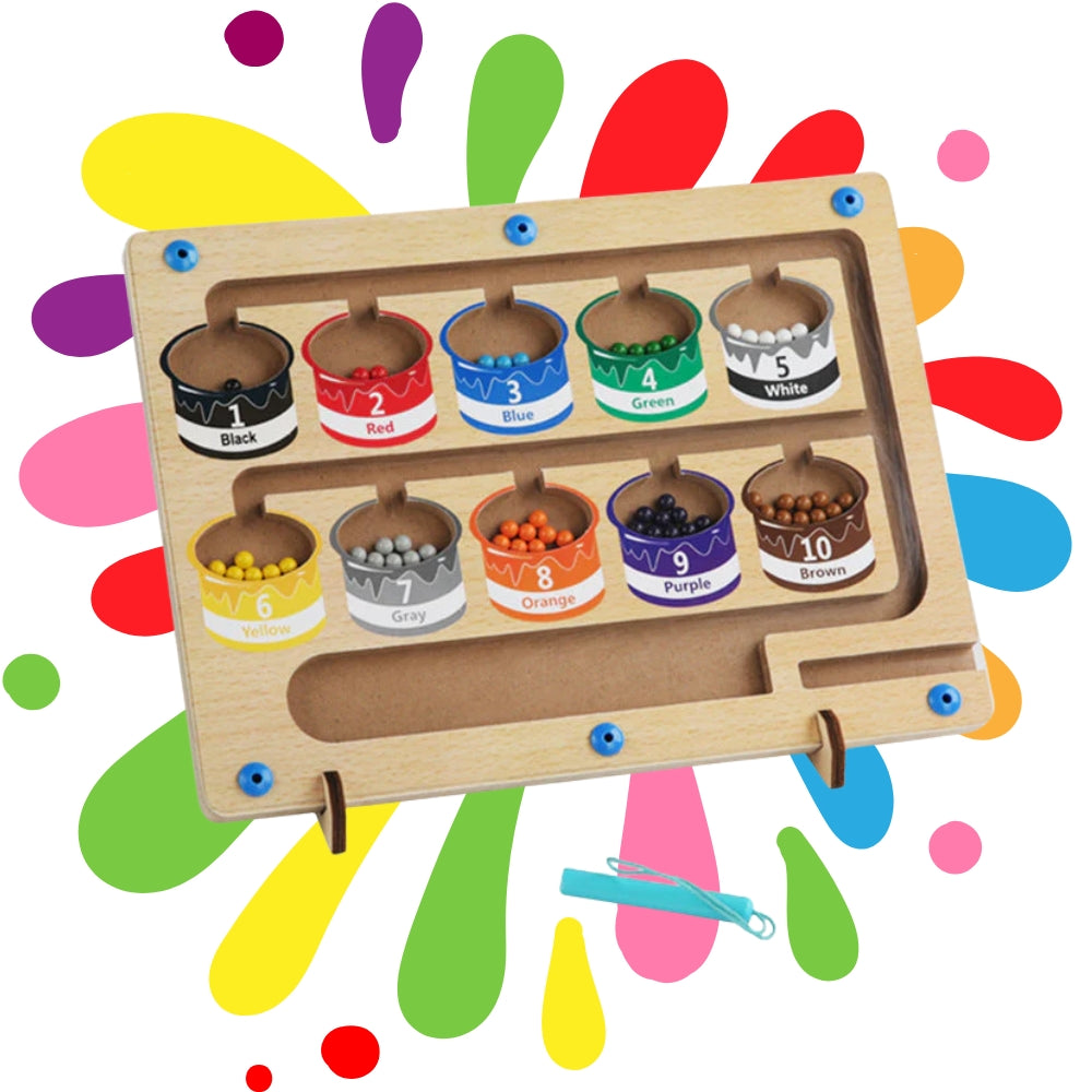Farb- und Koordinationsspiel - Magnetisches Puzzle für Kinder