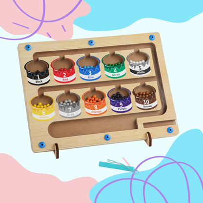 Farb- und Koordinationsspiel - Magnetisches Puzzle für Kinder