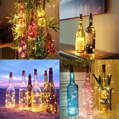 DIY-Flaschenlichter - batteriebetriebene Lichterkette für romantisches Glühen