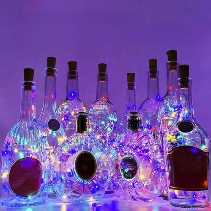 DIY-Flaschenlichter - batteriebetriebene Lichterkette für romantisches Glühen