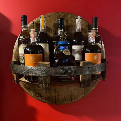 Flaschenregal für die Wandmontage - Whiskey- oder Bourbon-Sammlungen