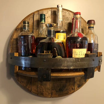 Flaschenregal für die Wandmontage - Whiskey- oder Bourbon-Sammlungen