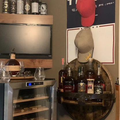 Flaschenregal für die Wandmontage - Whiskey- oder Bourbon-Sammlungen