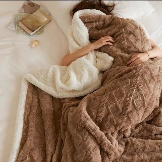 Gemütliche Winter Decke – Wendbare Decke für Bett und Sofa