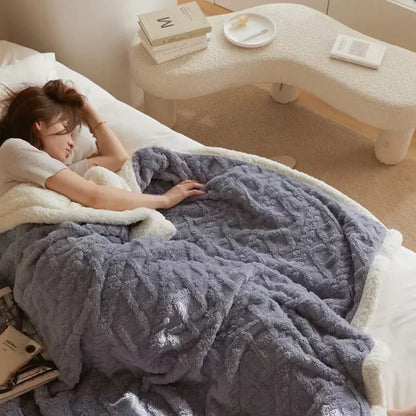 Gemütliche Winter Decke – Wendbare Decke für Bett und Sofa