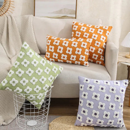 Gesticktes Gänseblümchen Kissenbezug - Heiterer Stil