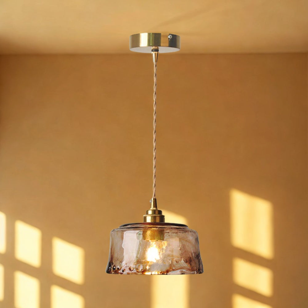 Glas-Hängelampe - Einzigartiger kuppelförmiger Kunststil