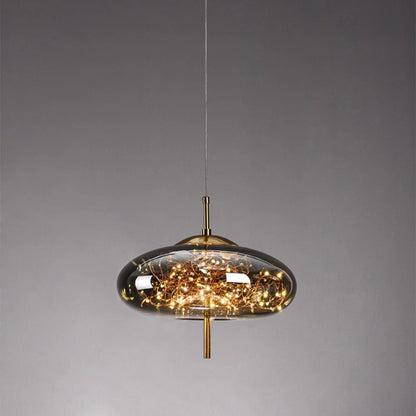 Glas-Pendelleuchte mit Warmem Licht – LED mit Verstellbarem Kabel