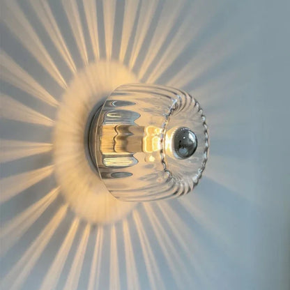 Glas-Wandleuchte – Rundes Design Mit Ambienter Beleuchtung