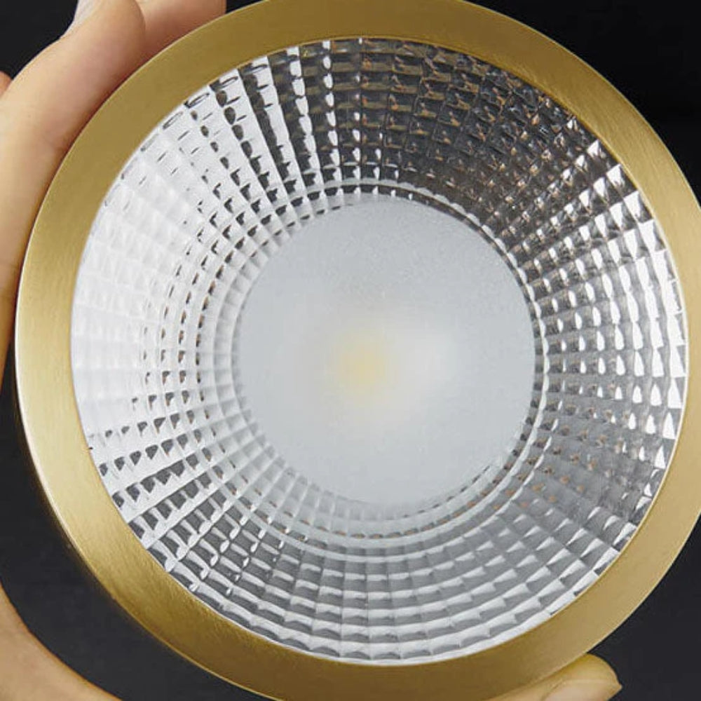 Goldene Deckenleuchte – Rundes Kompaktlicht