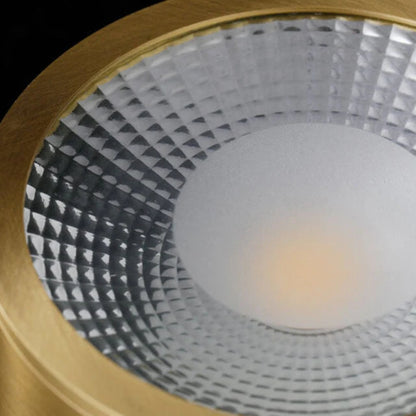 Goldene Deckenleuchte – Rundes Kompaktlicht