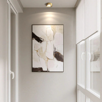 Goldene Deckenleuchte – Rundes Kompaktlicht