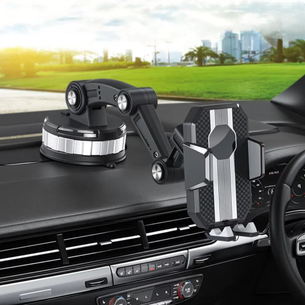 Universeller 360°-Handyhalter fürs Auto - Einhandbedienung mit verstellbarem Arm