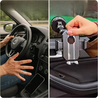 Universeller 360°-Handyhalter fürs Auto - Einhandbedienung mit verstellbarem Arm