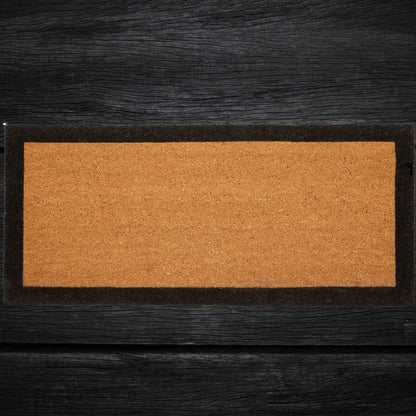 Große Doppel-Fußmatte mit schwarzer Umrandung - Breite Eingangsmatte für Türöffnungen