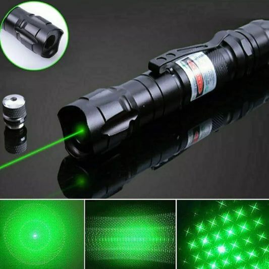 Grüner Laserstift mit großer Reichweite - wiederaufladbar mit Anti-Rutsch-Griff