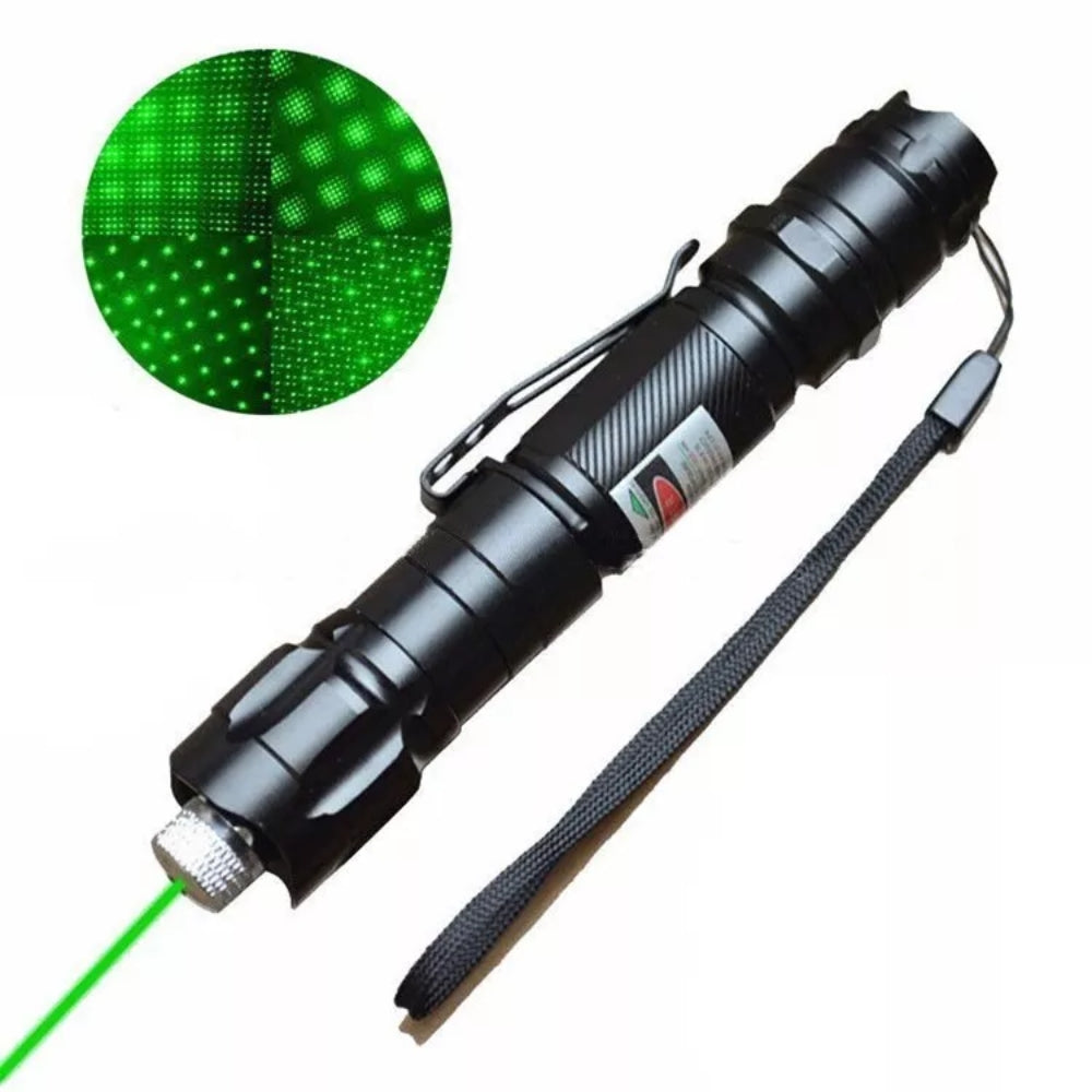 Grüner Laserstift mit großer Reichweite - wiederaufladbar mit Anti-Rutsch-Griff