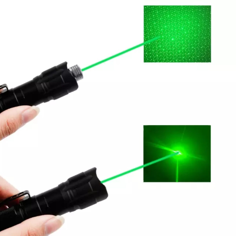Grüner Laserstift mit großer Reichweite - wiederaufladbar mit Anti-Rutsch-Griff