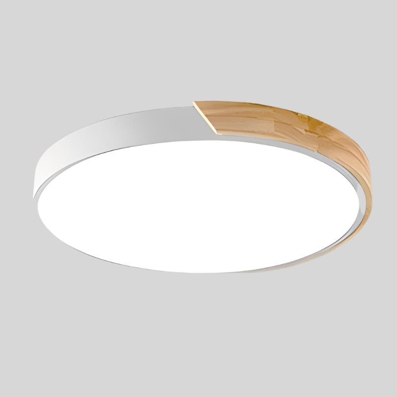 Kreisförmige LED Deckenleuchte aus Holz für Schlafzimmer und Wohnzimmer