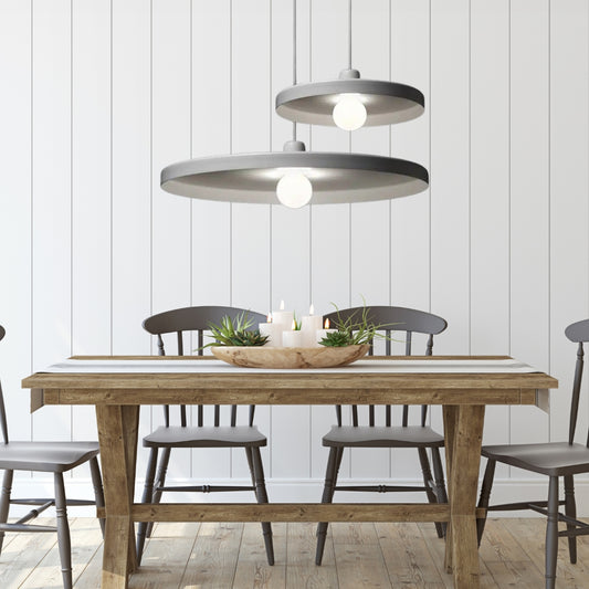 Weiße Hängeleuchte - Höhenverstellbare moderne Pendelleuchte