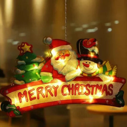 Hängende Weihnachts Fensterdekoration – Festlicher Leuchtornament für Winter