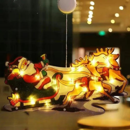 Hängende Weihnachts Fensterdekoration – Festlicher Leuchtornament für Winter