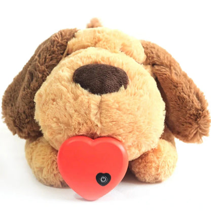 Herzförmiges Plüsch-Hundespielzeug - weicher Begleiter für drinnen und unterwegs