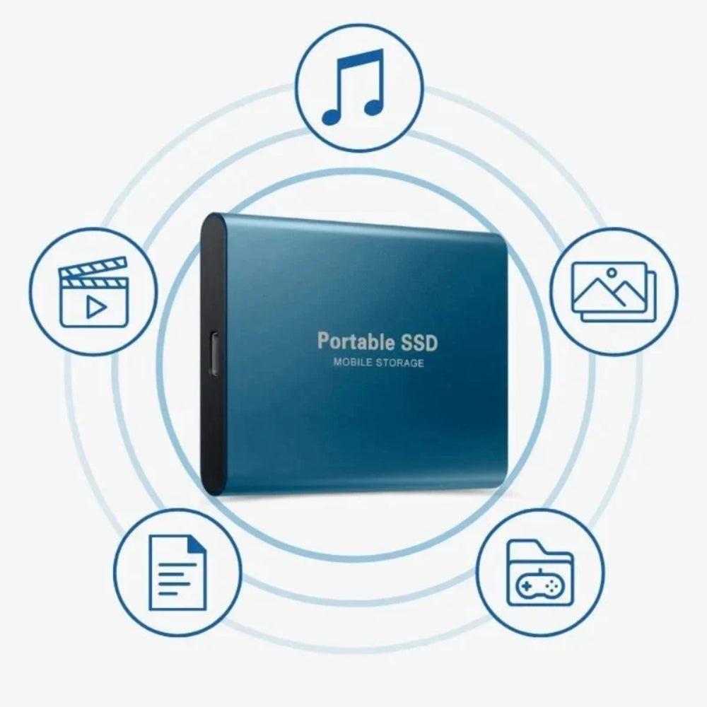 Externe Solid-State-Festplatte – Hochgeschwindigkeits-Portabler SSD-Speicher mit USB-C