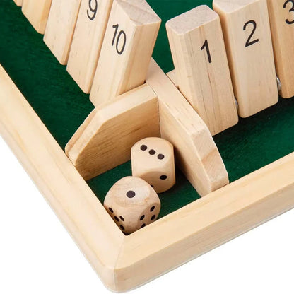 Hölzernes Shut the Box Würfelspiel - Interaktives Lernspielzeug für Kinder