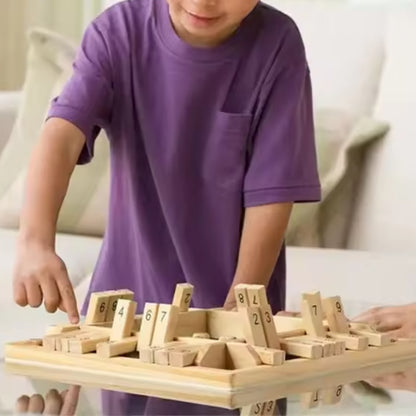 Hölzernes Shut the Box Würfelspiel - Interaktives Lernspielzeug für Kinder