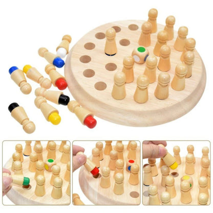 Holz-Memory-Puzzle-Spiel - Farbzuordnungsspielzeug für Kinder