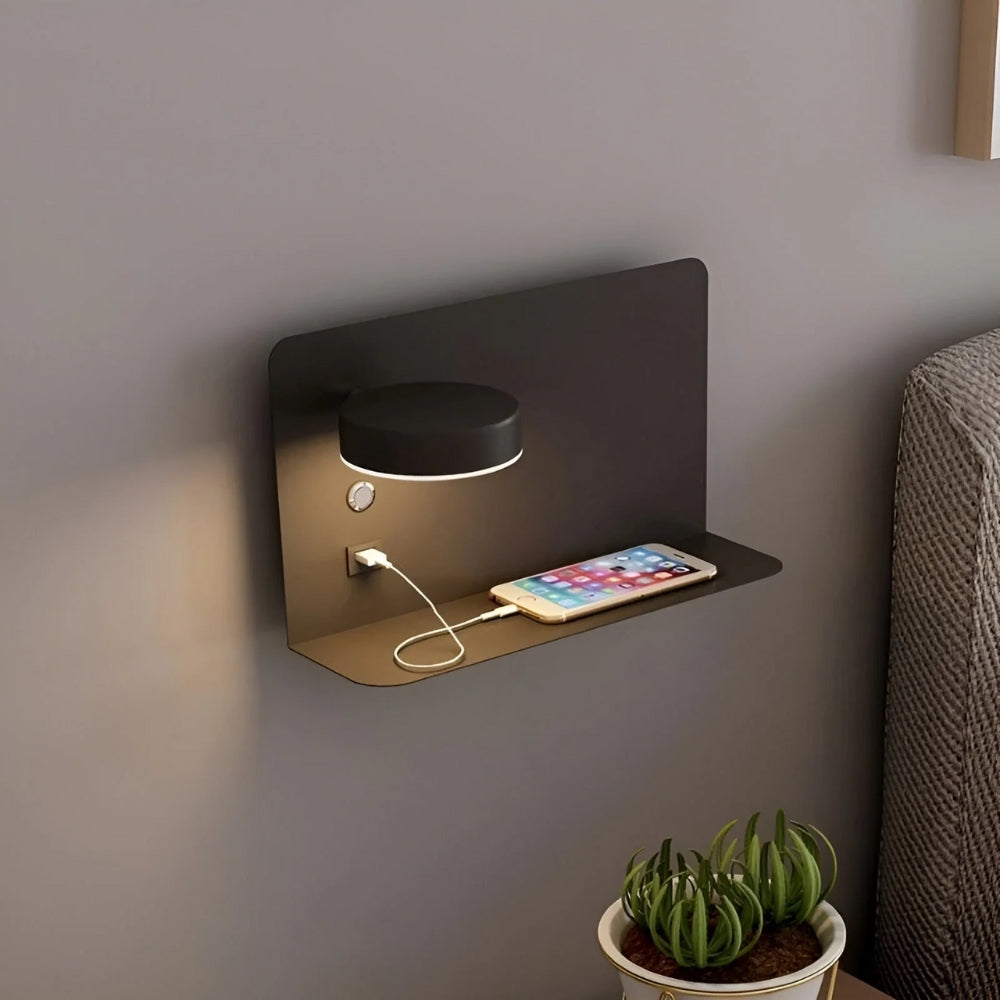 Intelligente Wandleuchte mit USB-Anschluss - 3-Farben-LED für Schlafzimmer
