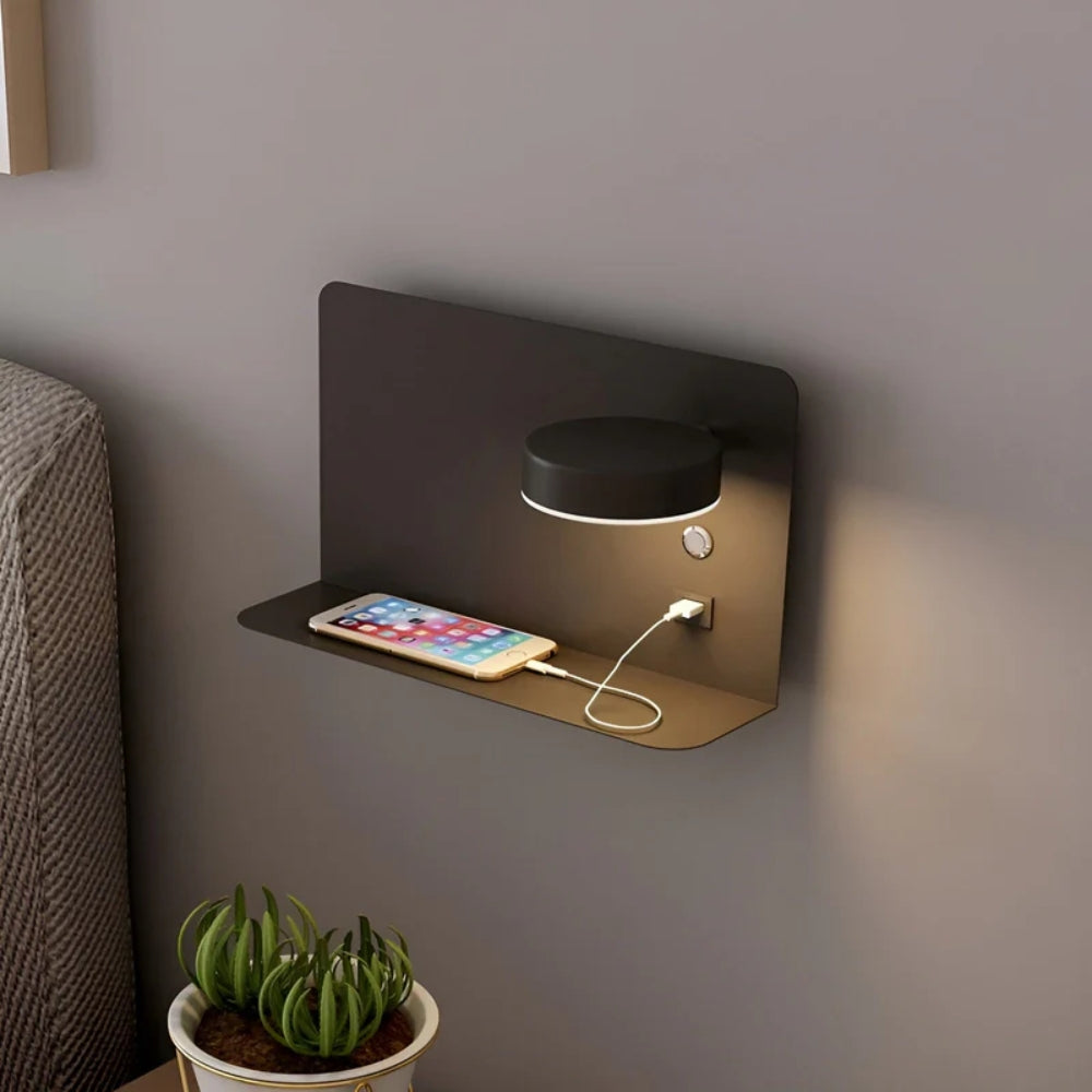 Intelligente Wandleuchte mit USB-Anschluss - 3-Farben-LED für Schlafzimmer