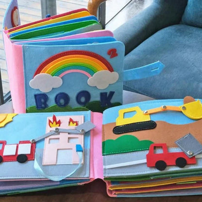 Interaktives Filzgeschichtenbuch - Lehrbücher mit 16 Aktivitäten in einem für Kinder