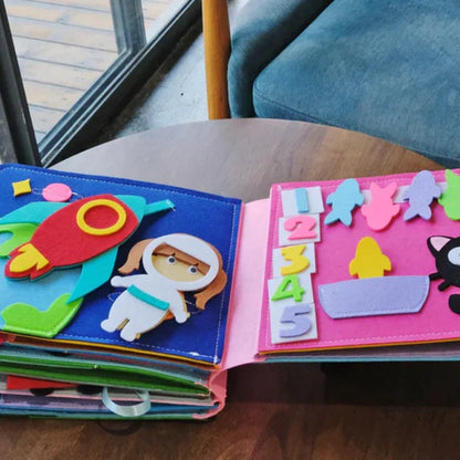 Interaktives Filzgeschichtenbuch - Lehrbücher mit 16 Aktivitäten in einem für Kinder