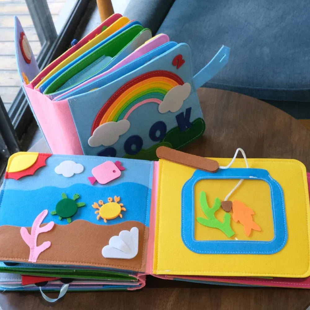 Interaktives Filzgeschichtenbuch - Lehrbücher mit 16 Aktivitäten in einem für Kinder