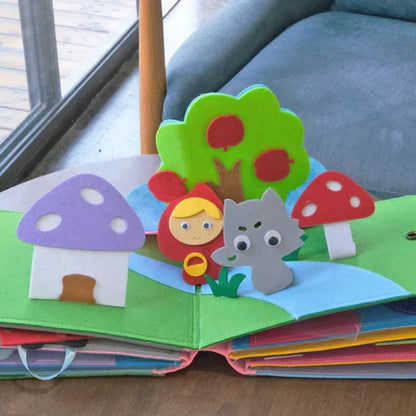 Interaktives Filzgeschichtenbuch - Lehrbücher mit 16 Aktivitäten in einem für Kinder