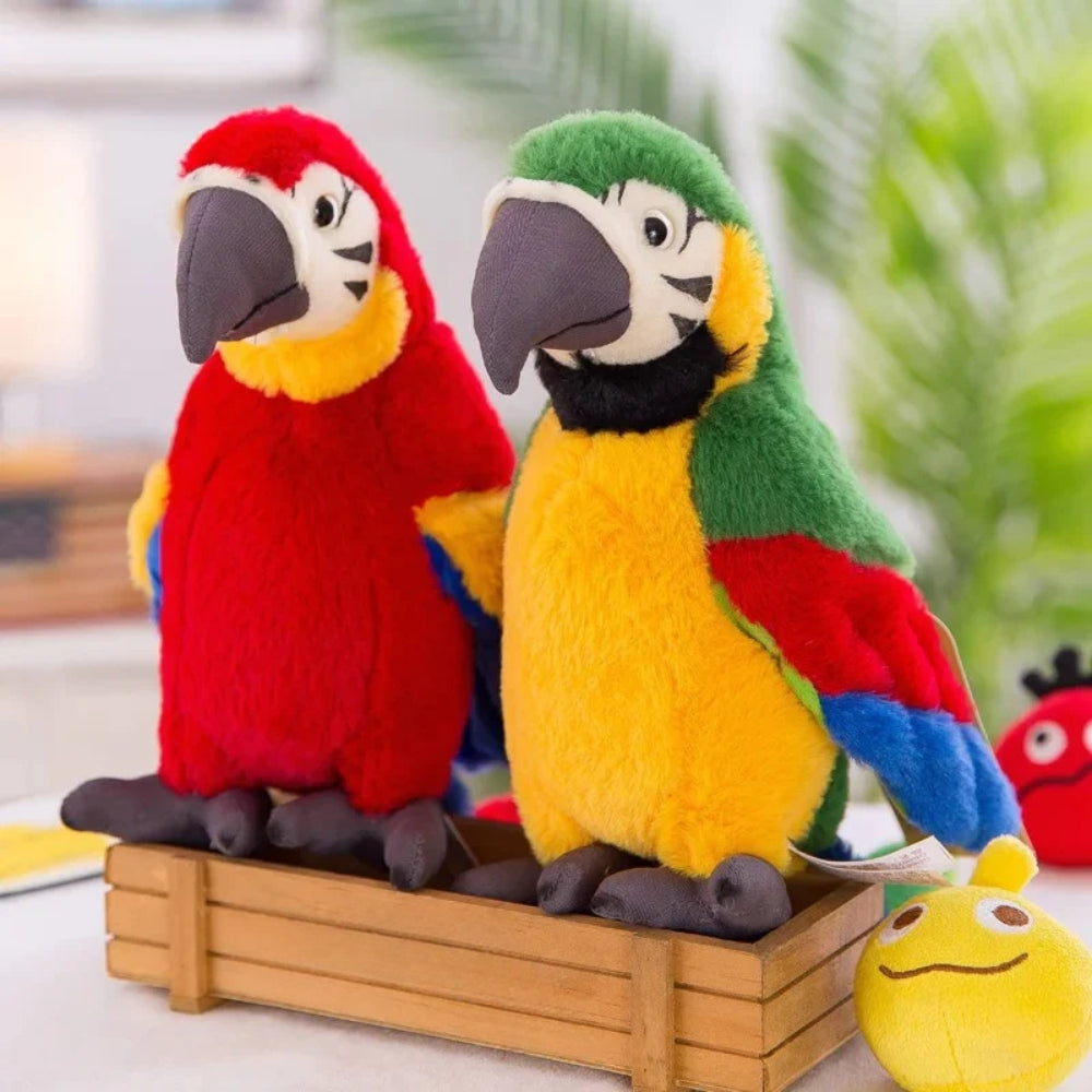 Interaktives Papageienspielzeug - sprachfördernder Mimik-Buddy für Kinder