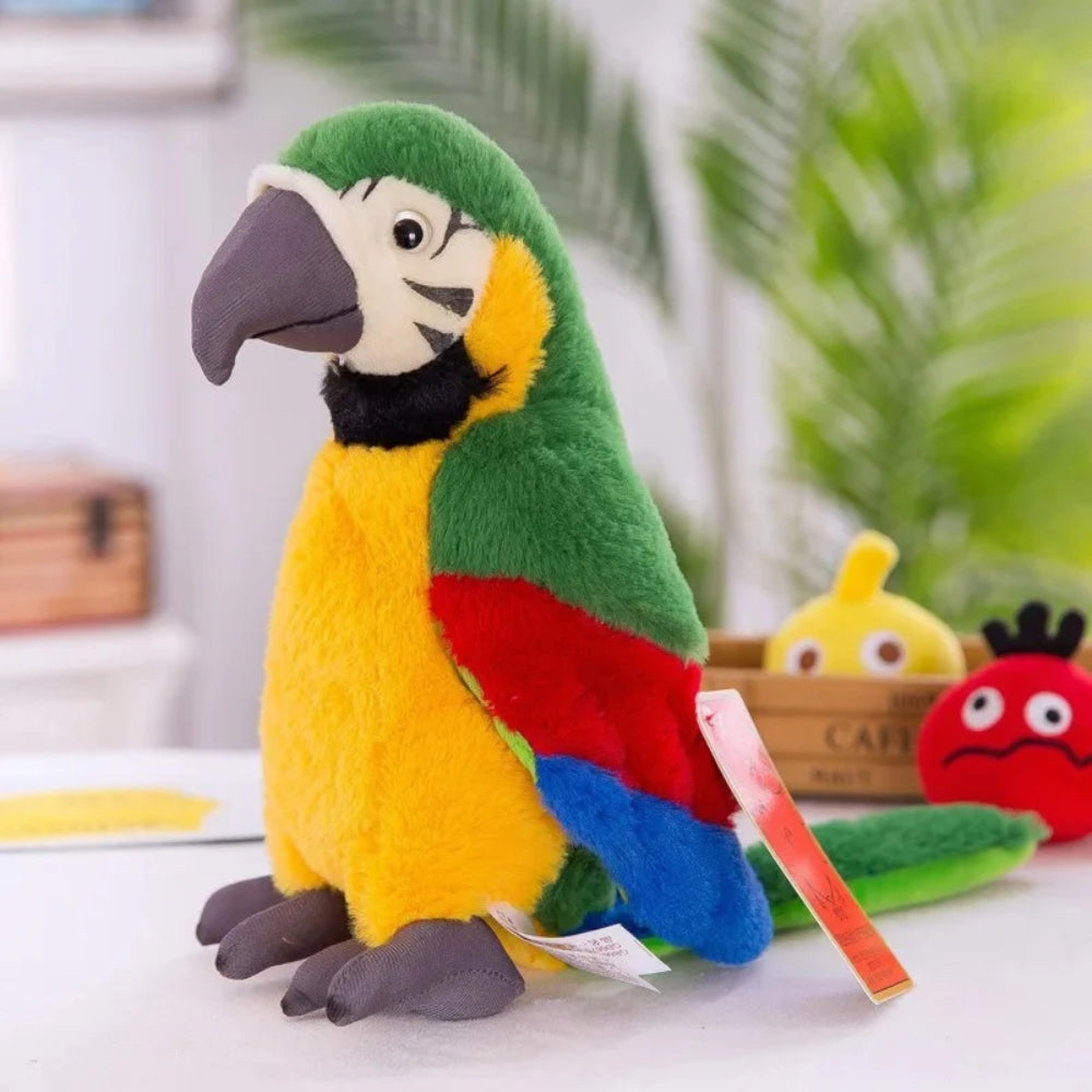 Interaktives Papageienspielzeug - sprachfördernder Mimik-Buddy für Kinder
