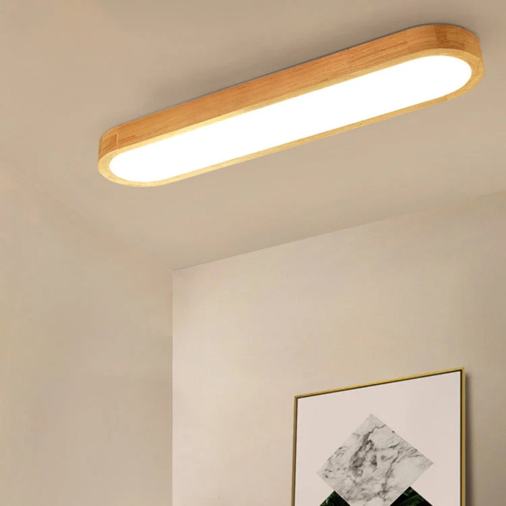 Japanische Deckenleuchte mit LED-Flachmontage – Dreifarbige Dimmbar Lampe