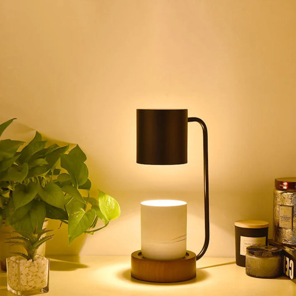 Japanische Tischlampe – 1-Flammiger Kerzenwärmer mit Dimmfunktion