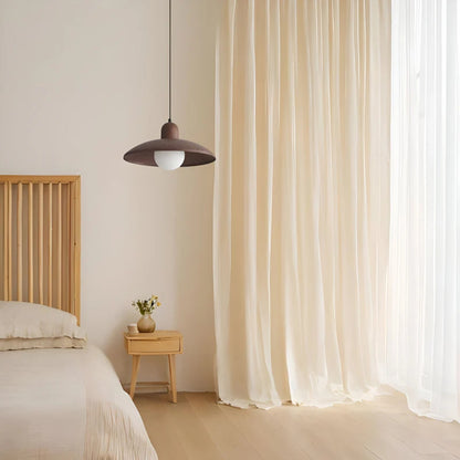 Japanische Wabi-Sabi-Pendelleuchte – Warmes LED-Licht mit Walnussoptik